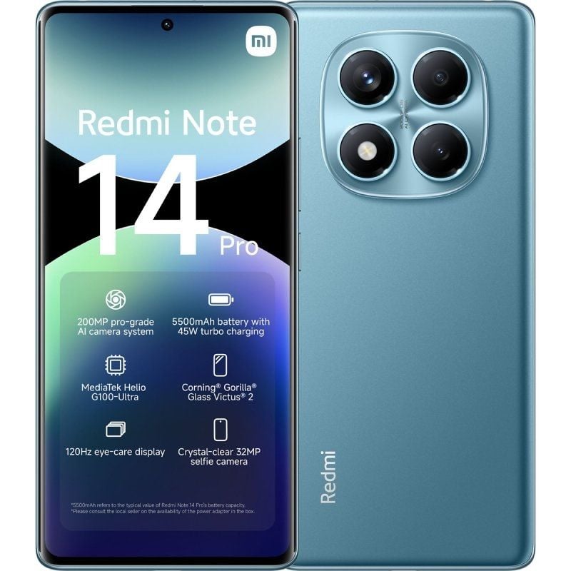 Smartphone Xiaomi Redmi Note 14 Pro 8GB/ 256GB/ 6.67"/ Azul Smartphone Xiaomi Redmi Note 14 Pro 8GB/ 256GB/ 6.67"/ Azul