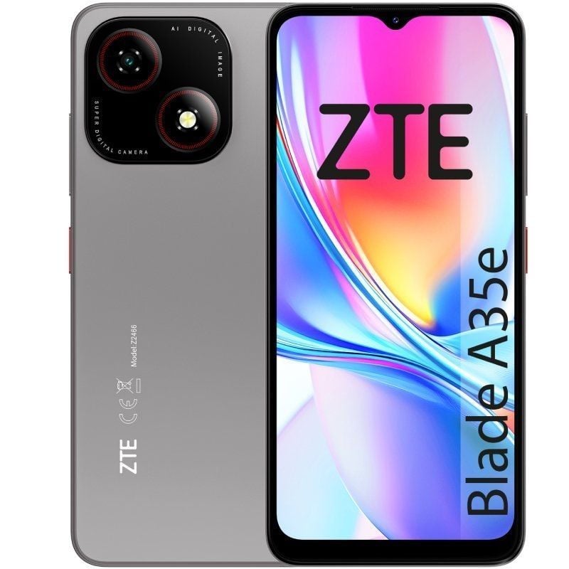 Smartphone ZTE Blade A35E 2GB/ 32GB/ 6.52"/ Gris Oscuro Smartphone ZTE Blade A35E 2GB/ 32GB/ 6.52"/ Gris Oscuro